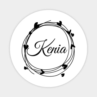 Kenia name cute design Magnet